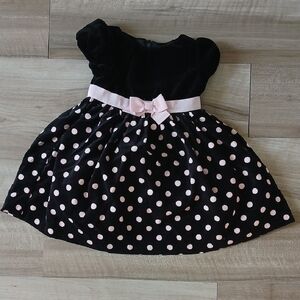 Gymboree Tres Fabulos Dot Velveteen Dress Size 12-18 Months Vintage     (B)